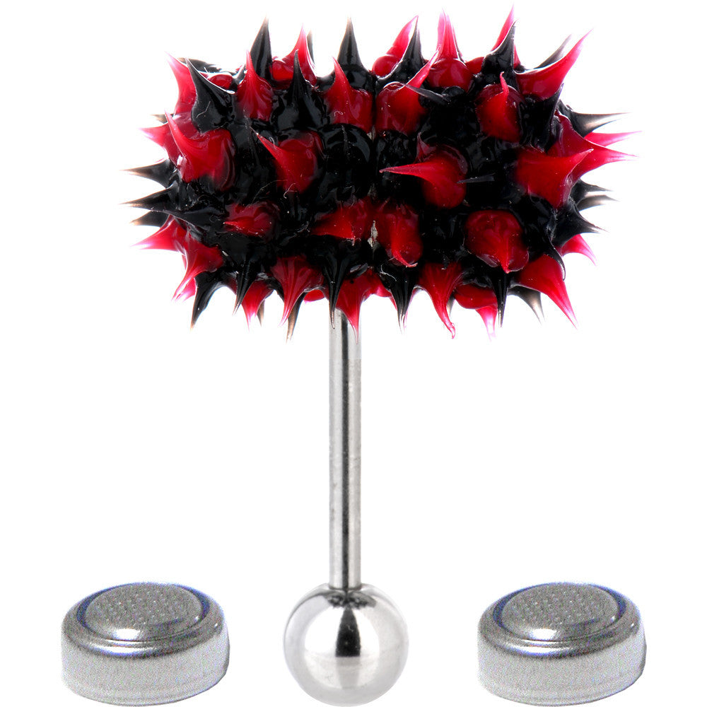 Red-Black THRASHER LIX Vibrating Tongue Ring