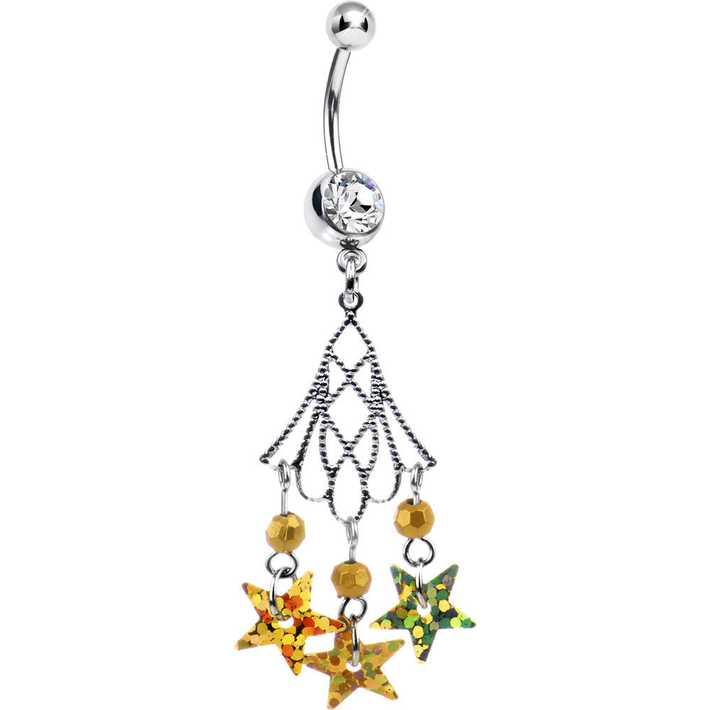Crystalline Gem Autumn Twilight Star Belly Ring