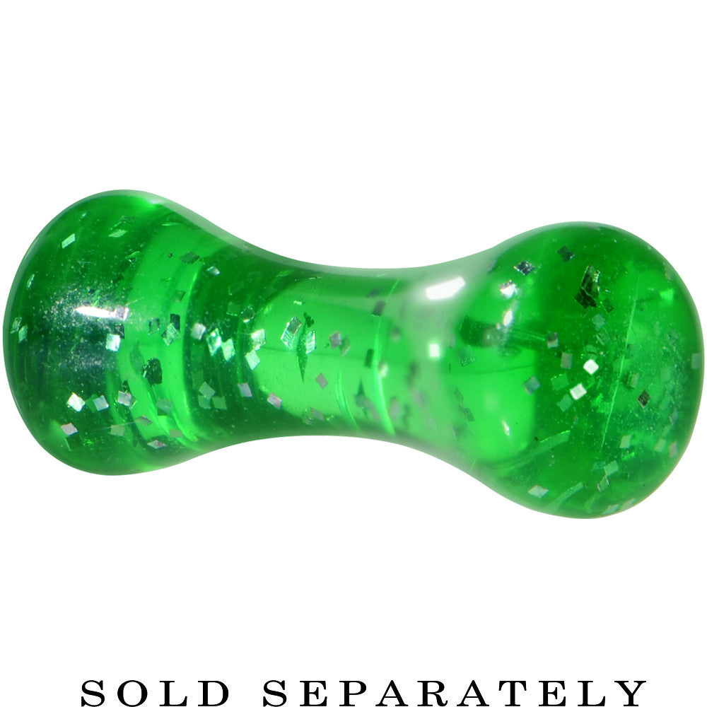 8G Green Ultra Glitter Saddle Plug