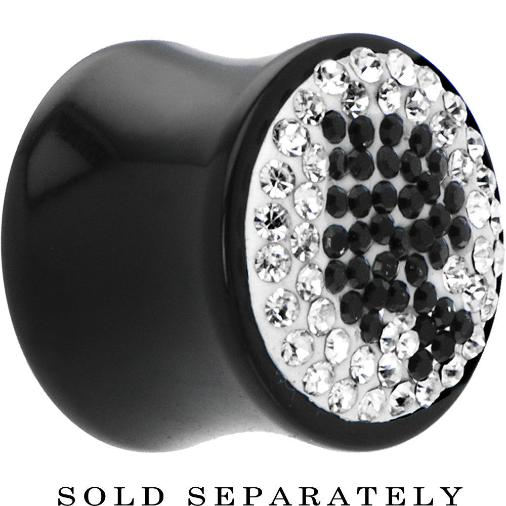 5/8G Crystal Black Spade Saddle Plug