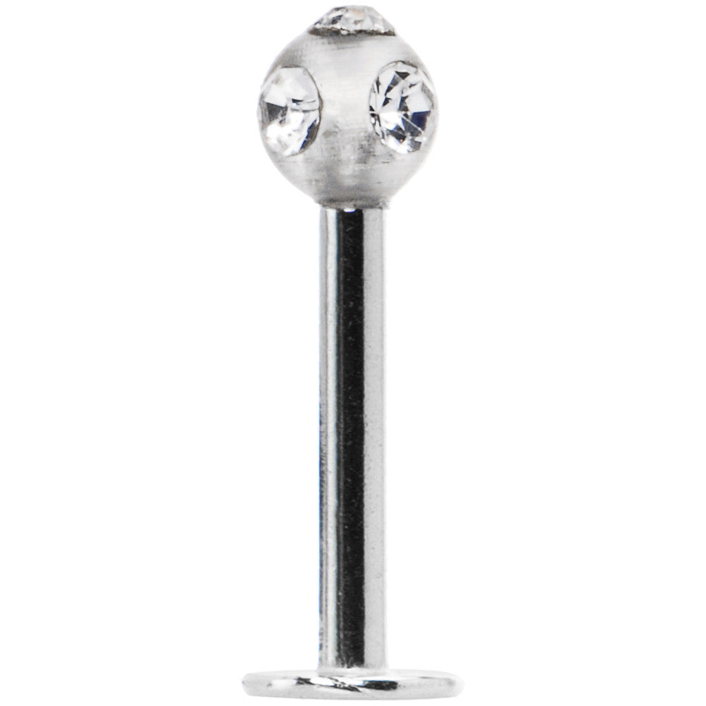 Clear Crystal Ball Labret Monroe