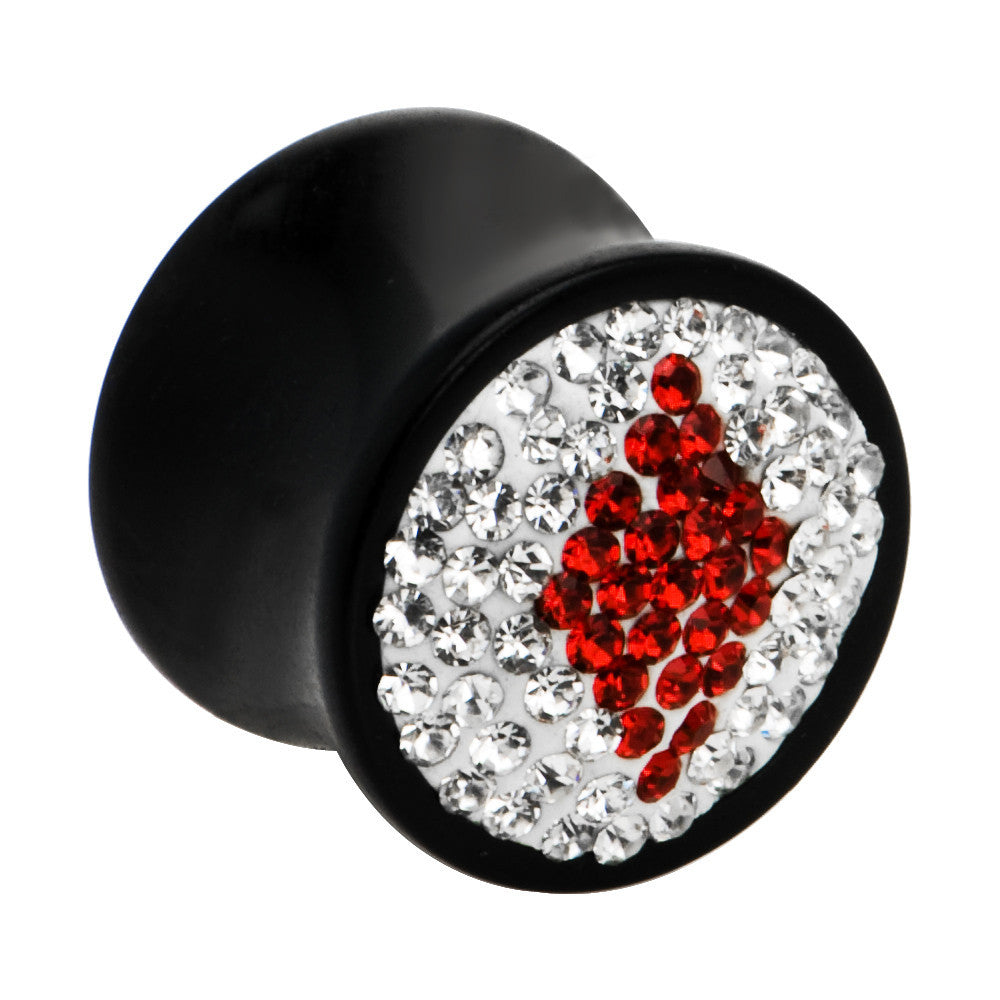 9/16 Crystal Red Diamond Saddle Plug