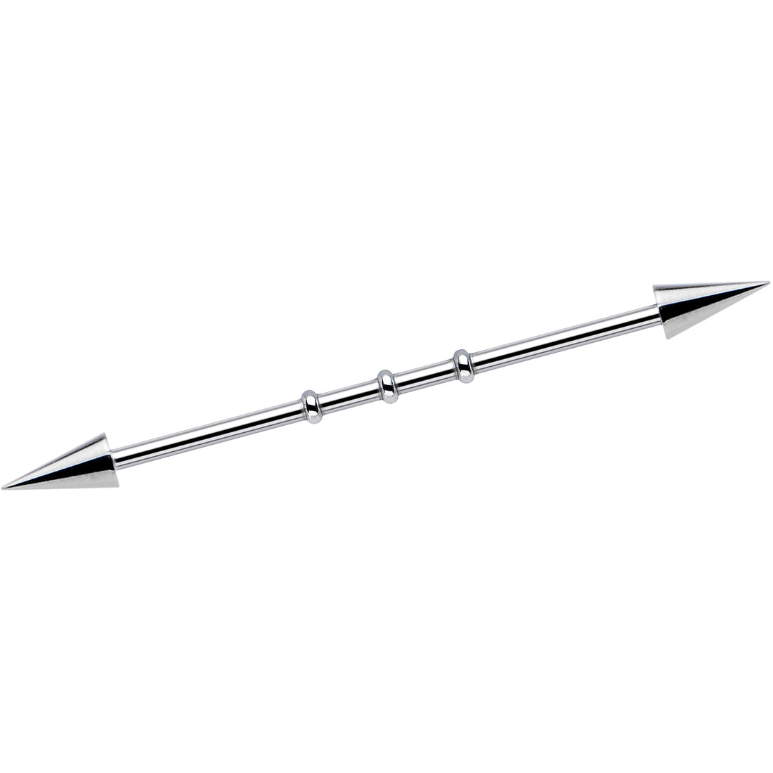 Surgical Steel Spiked Industrial Barbell Earring