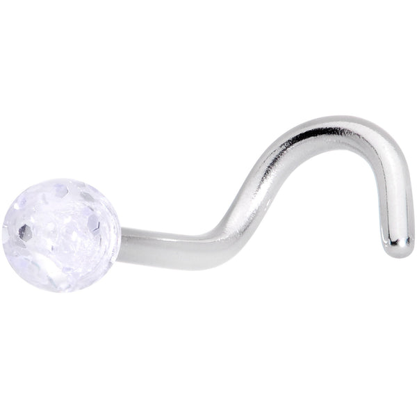 Acrylic Clear Ball Nose Ring