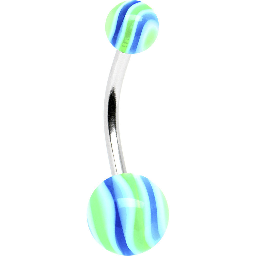 Baby Blue Lime HYPNOTIC Belly Button Ring