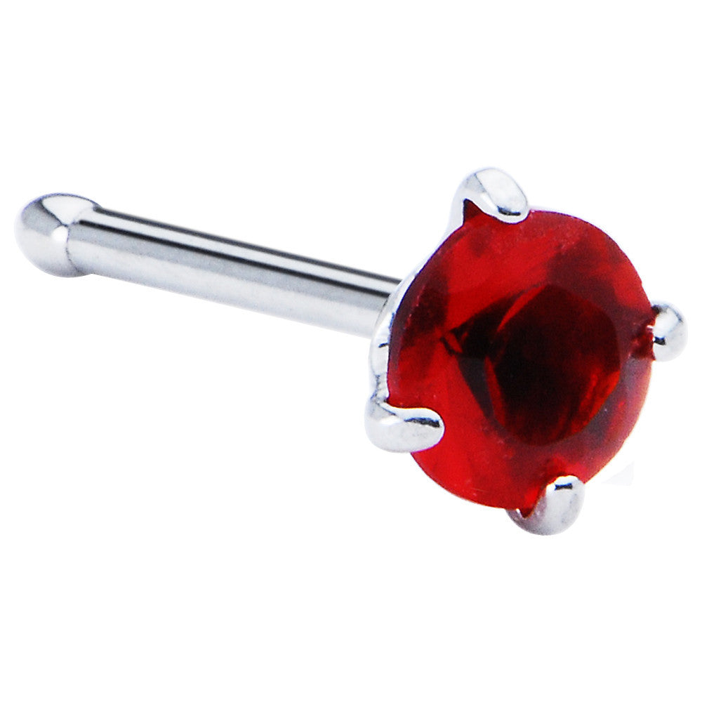 Ruby Red Cubic Zirconia Nose Bone