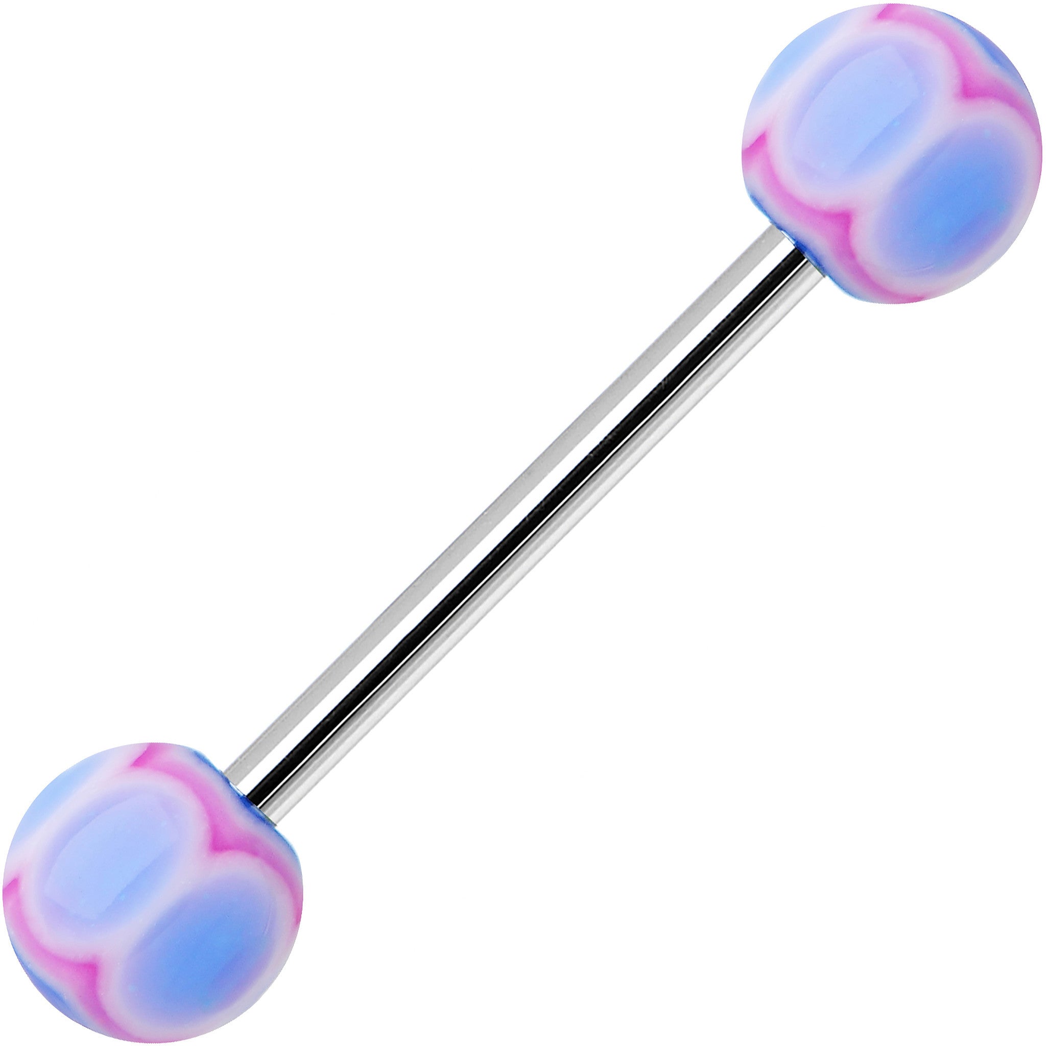 Blue Pink MARRACAS Barbell Tongue Ring