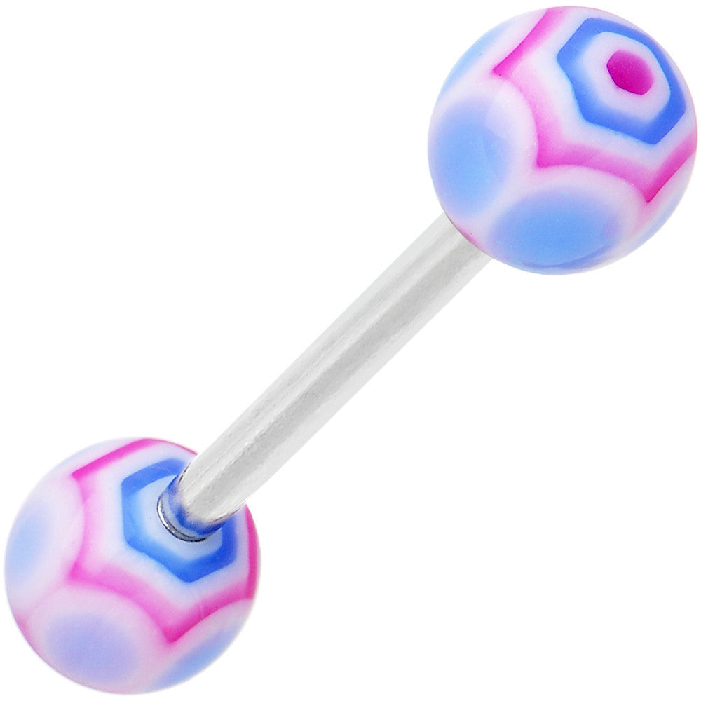 Blue Pink MARRACAS Barbell Tongue Ring