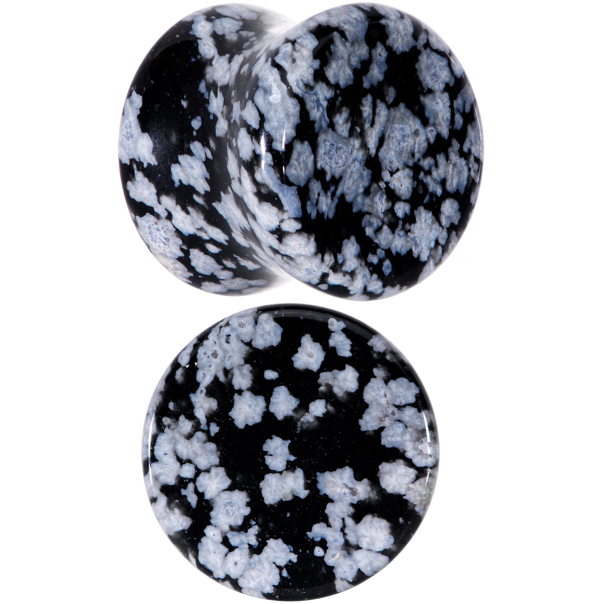 thumbnail image 2 of Ovaloid White Howlite Stone Ear Weights 2 of 13