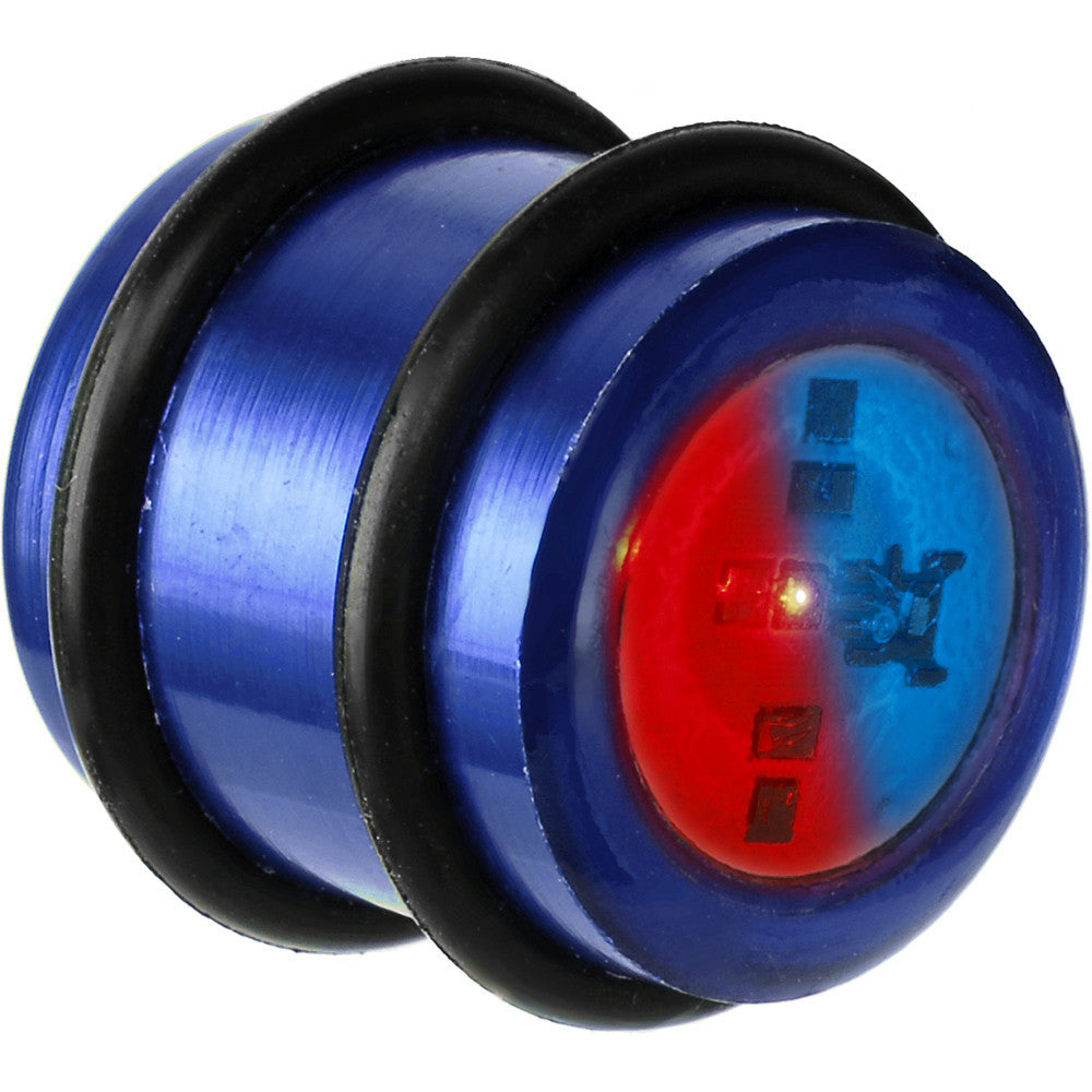16mm Blue Anodized Titanium Blinking Plug