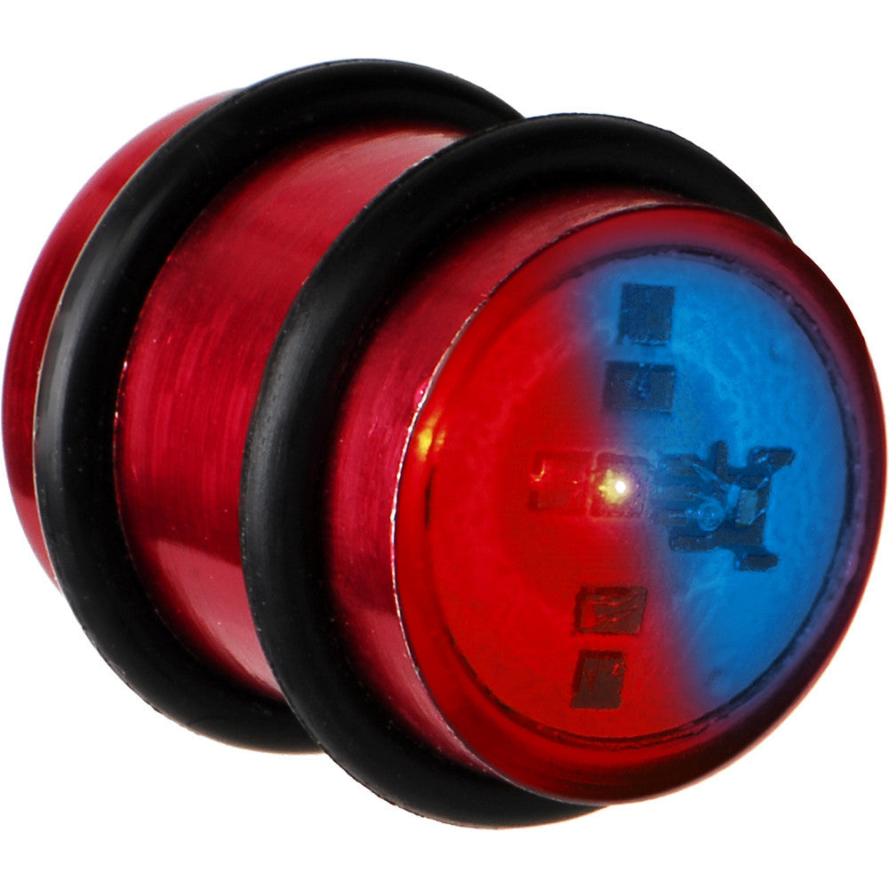 14mm Red Anodized Titanium Blinking Plug