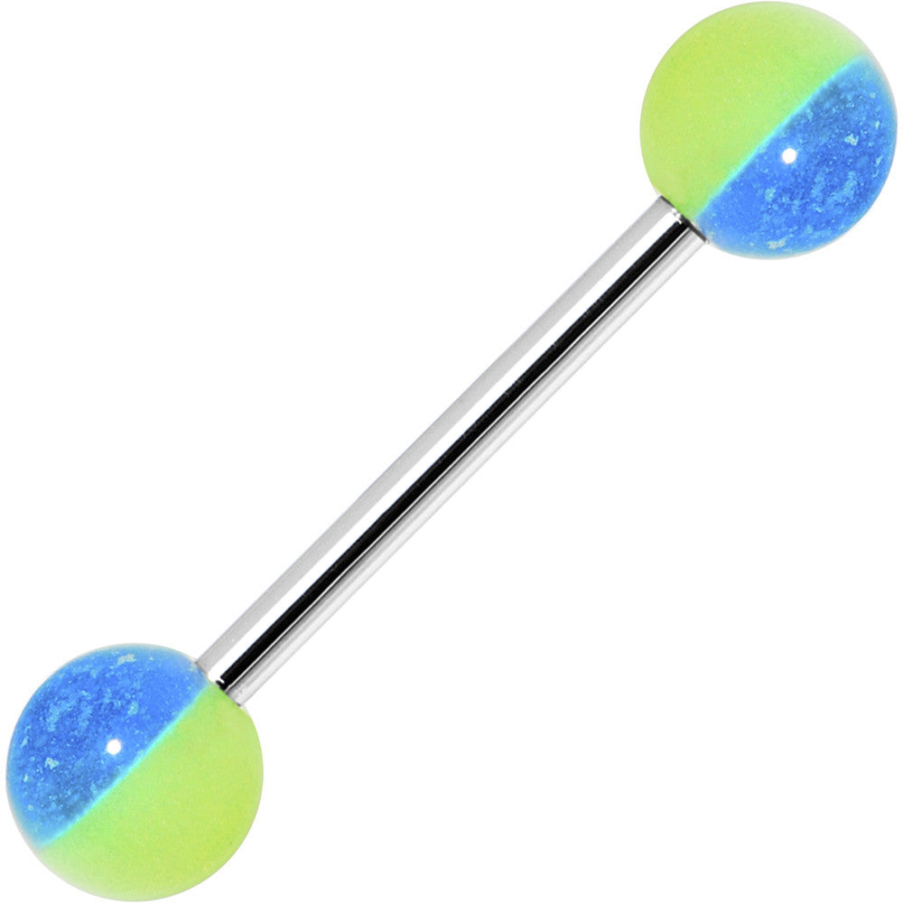 Funky GLOW in the DARK Barbell Tongue Ring