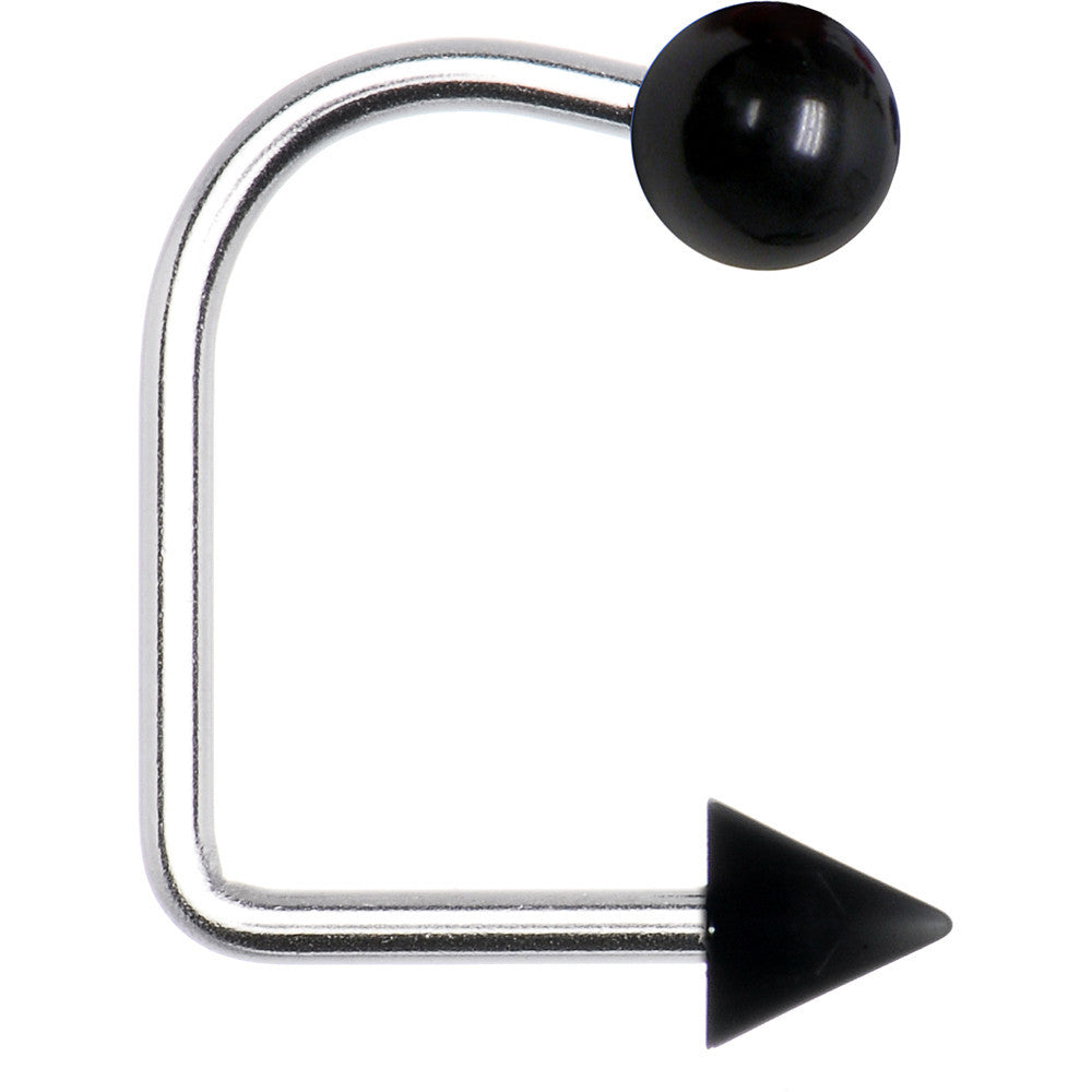 14 Gauge Black Acrylic Ball Cone Lippy Loop Labret