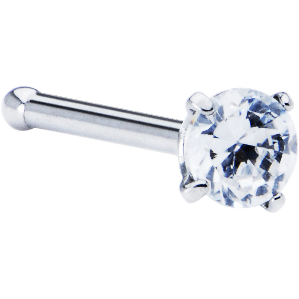 18G Clear Cubic Zirconia Nose Bone