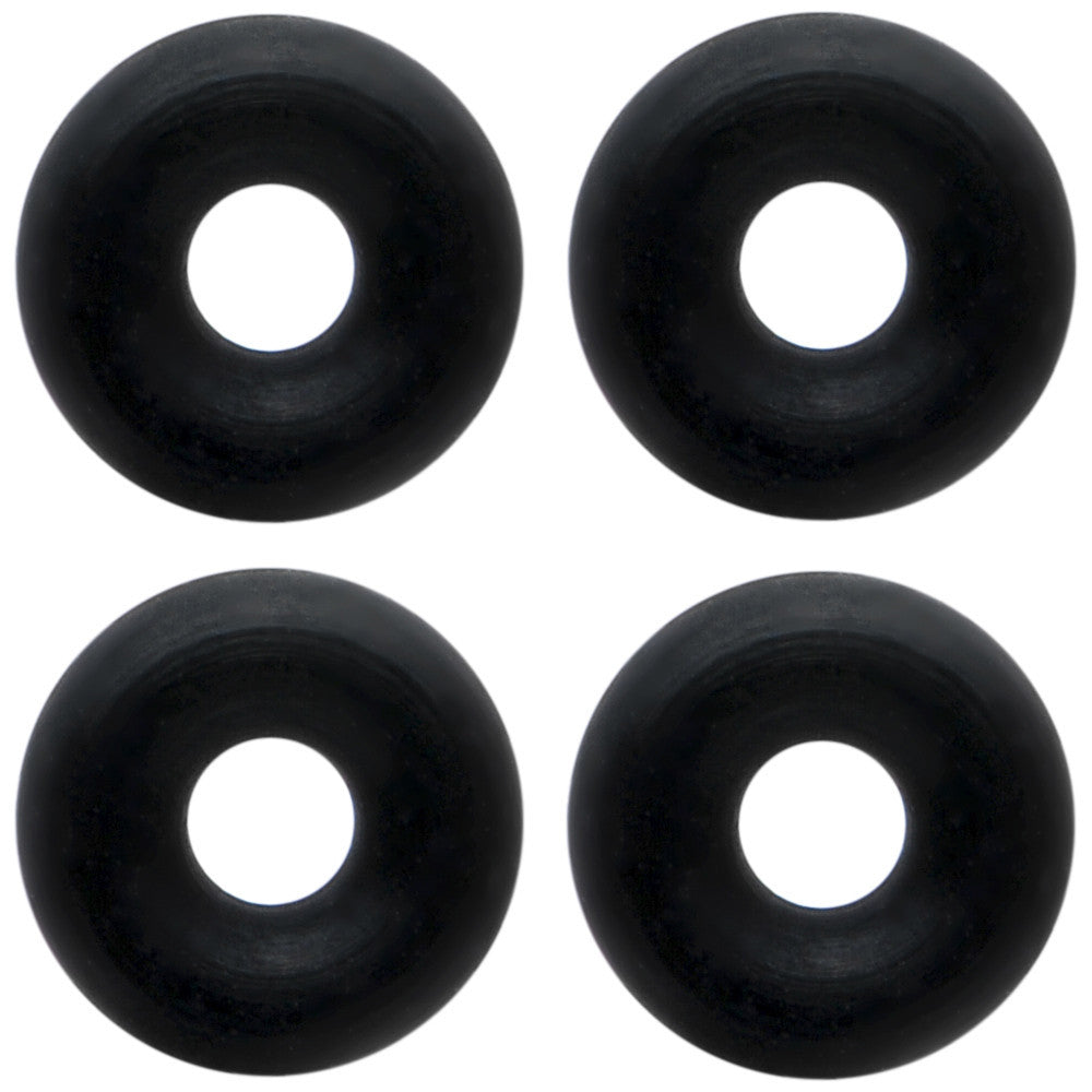 10 Gauge Black Rubber O-Ring 4-Pack