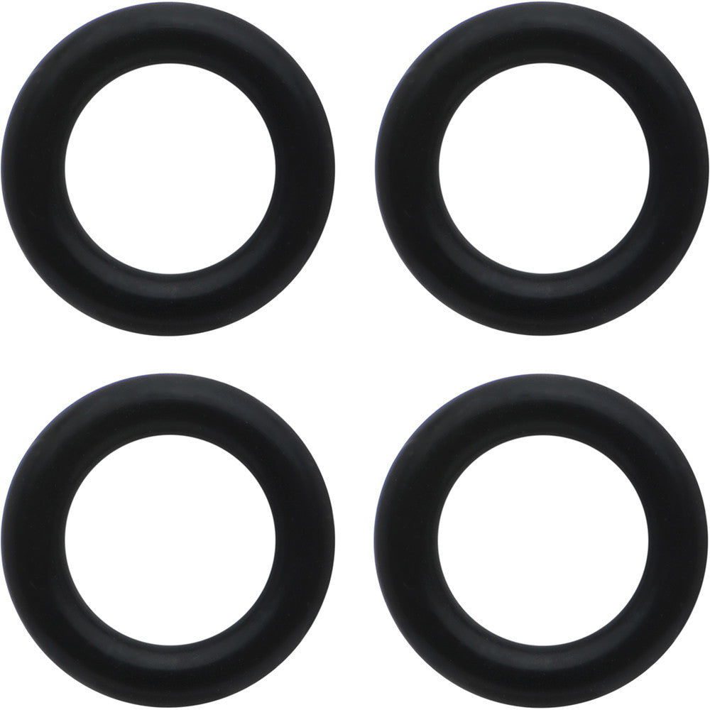 2G Black Rubber O-Ring 4-Pack