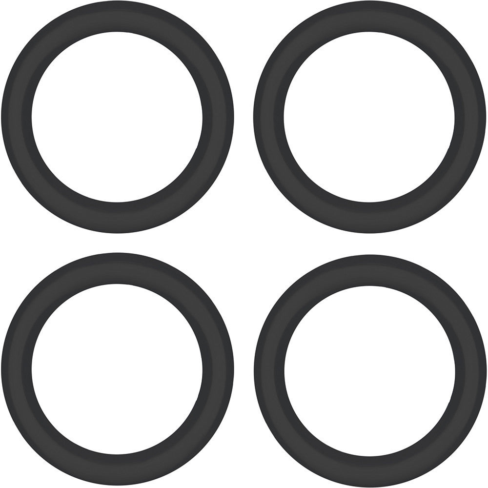 1/2 Black Rubber O-Ring 4-Pack