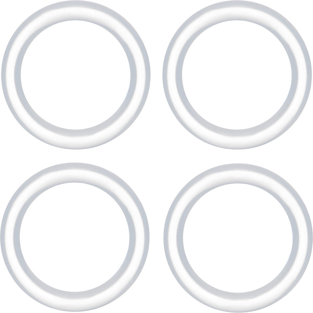 1/2 Clear Rubber O-Ring 4-Pack