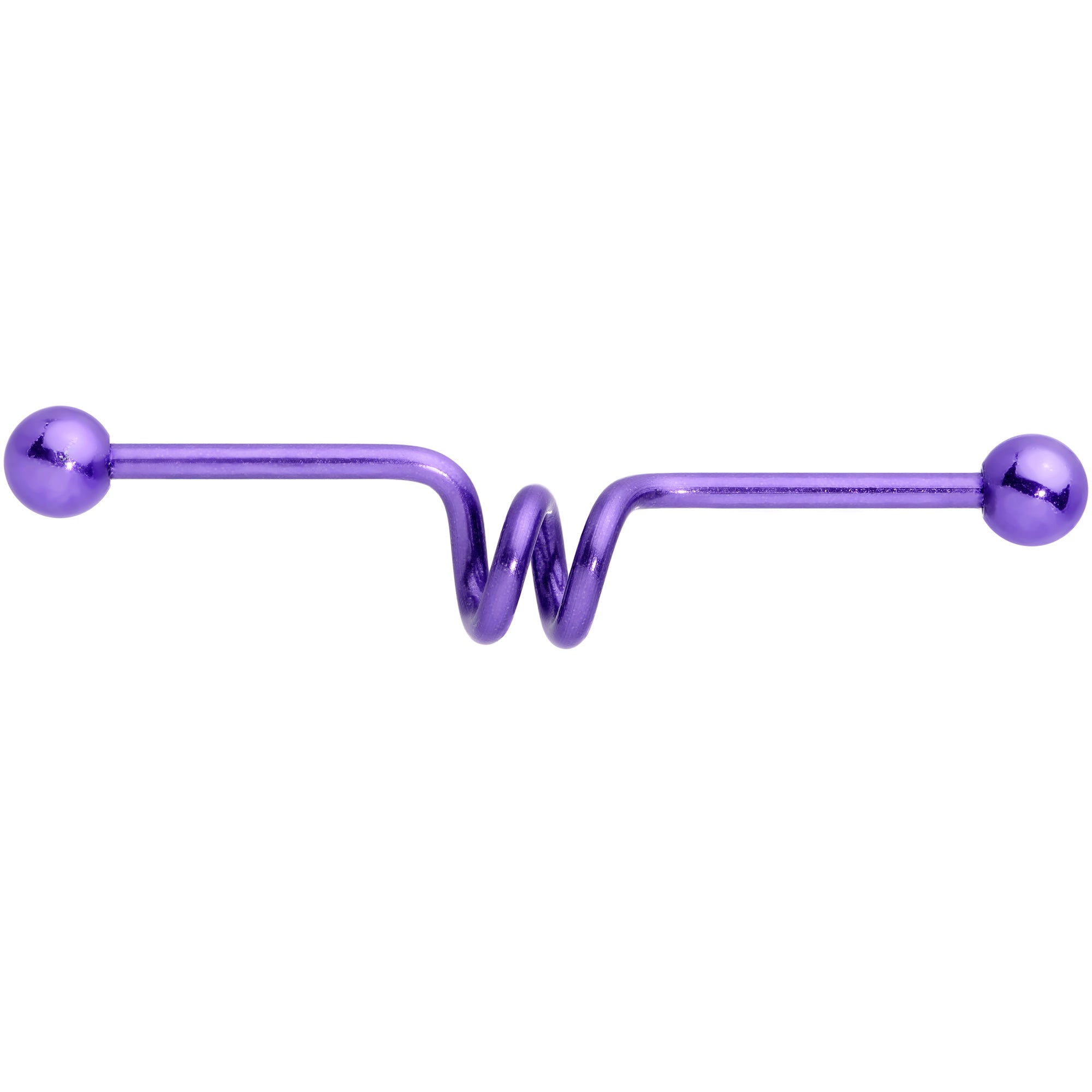 Spiral Purple Anodized Titanium Industrial Project Bar 40mm