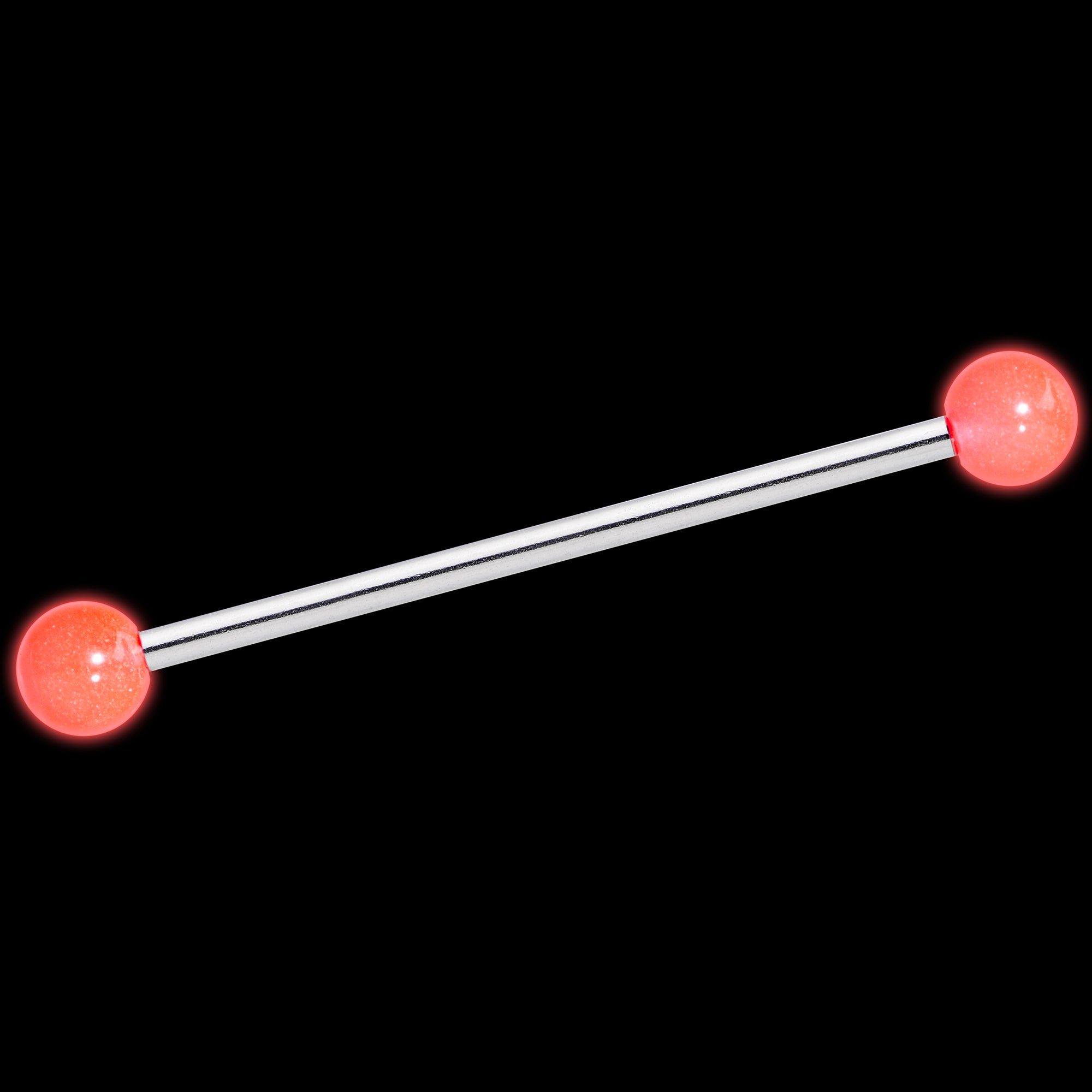 Pink Glow in the Dark Industrial Barbell 31mm