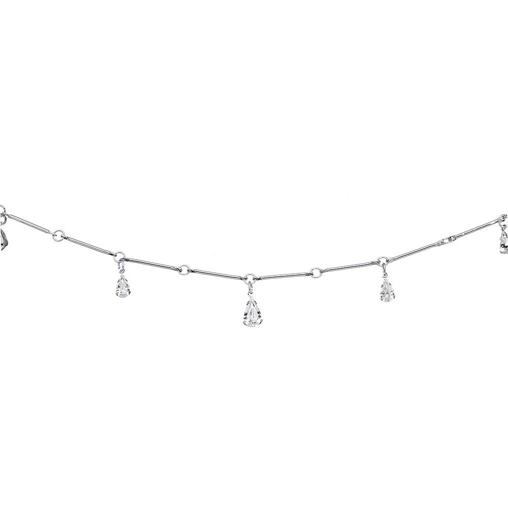 Clear Majestic Gem Teardrop Belly Chain