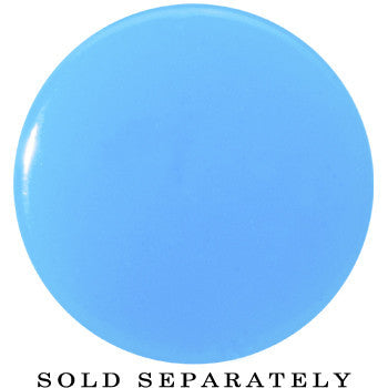 18mm Blue Neon Glitter Saddle Plug