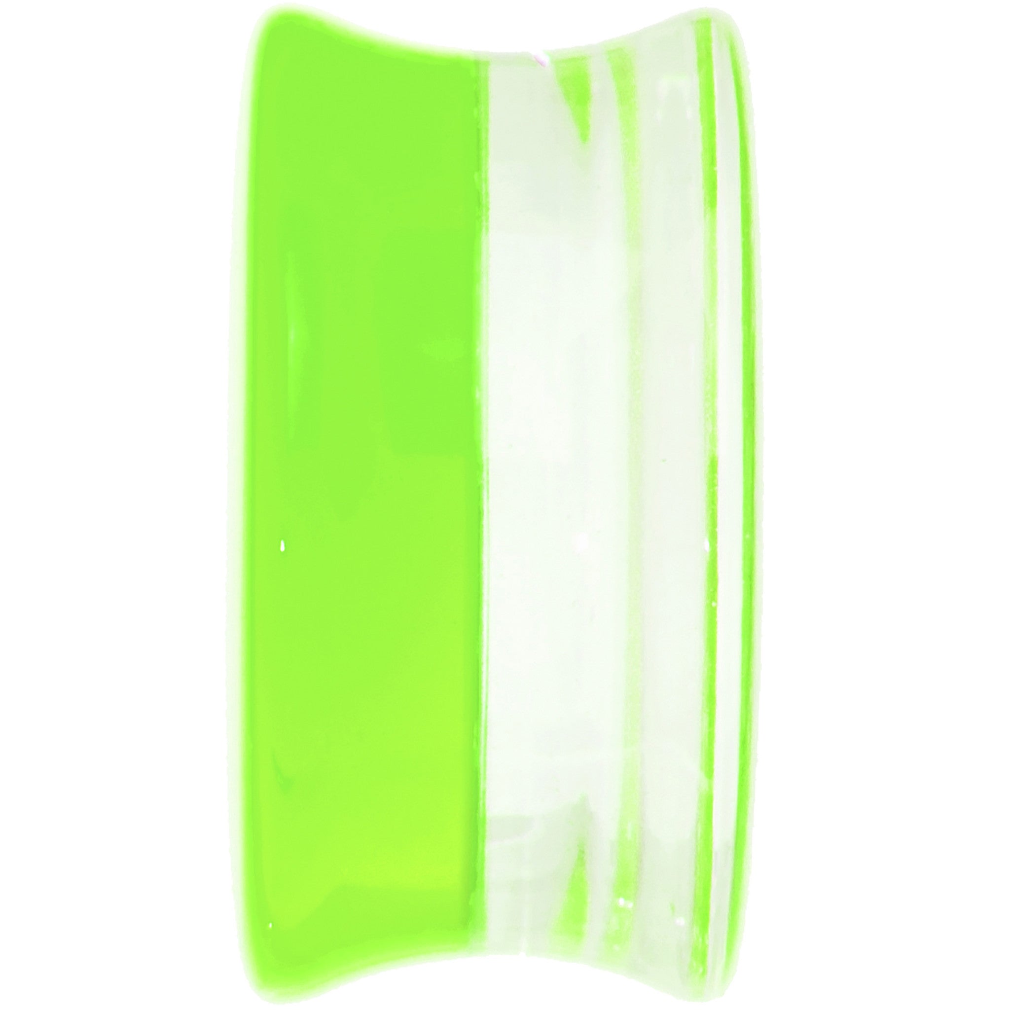 18mm Green Neon Glitter Saddle Plug