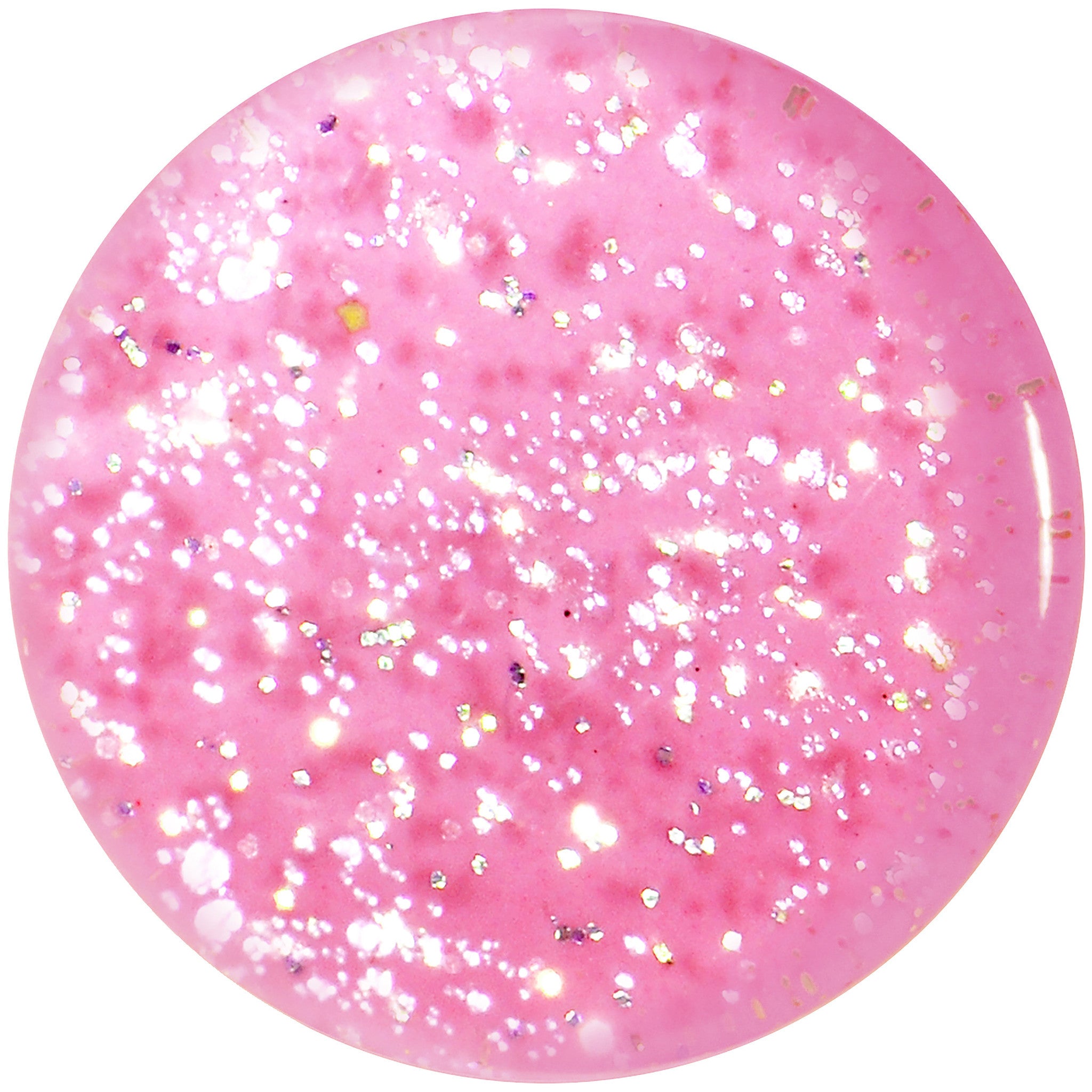 20mm Pink Neon Glitter Saddle Plug