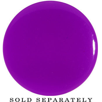 20mm Purple Neon Glitter Saddle Plug