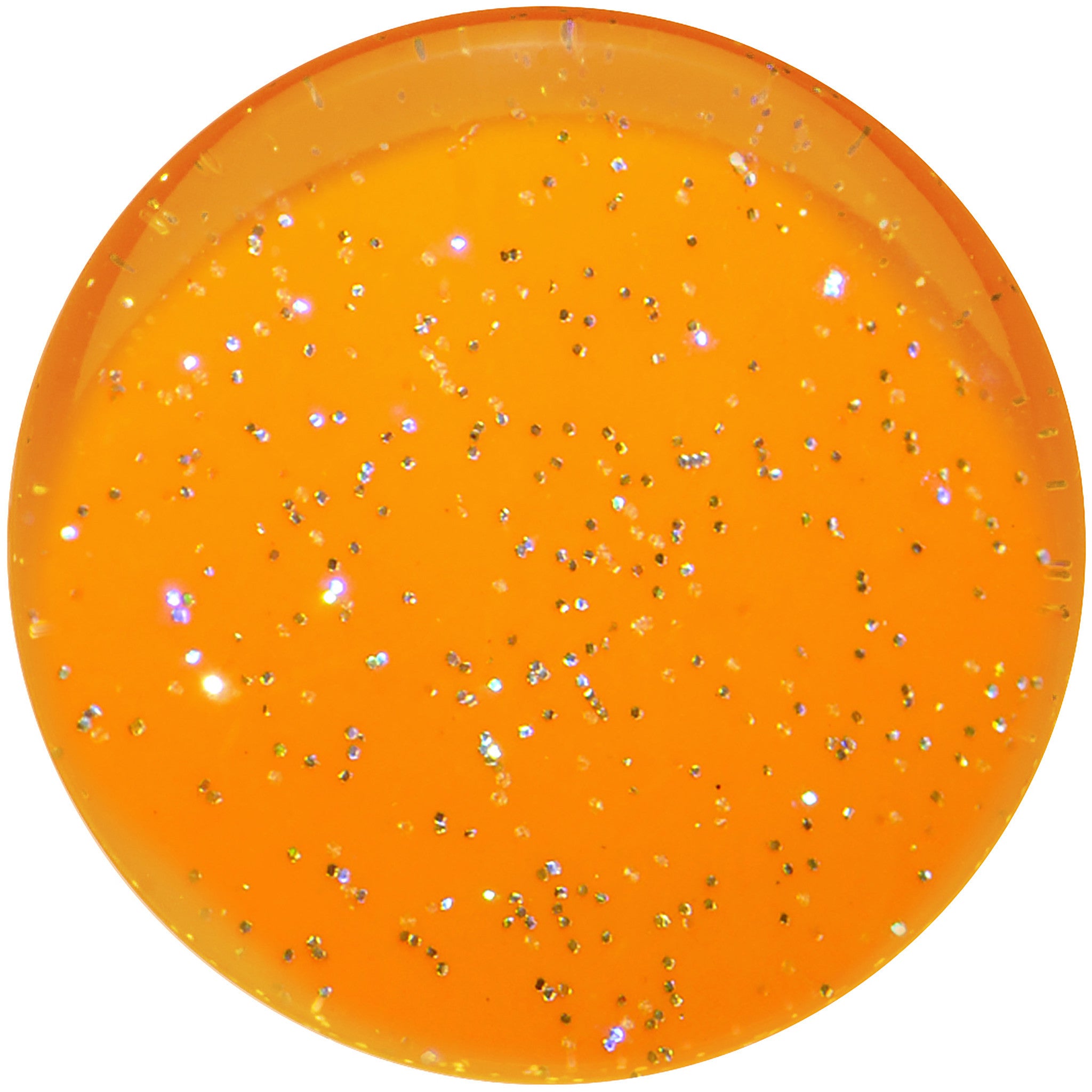 20mm Orange Neon Glitter Saddle Plug
