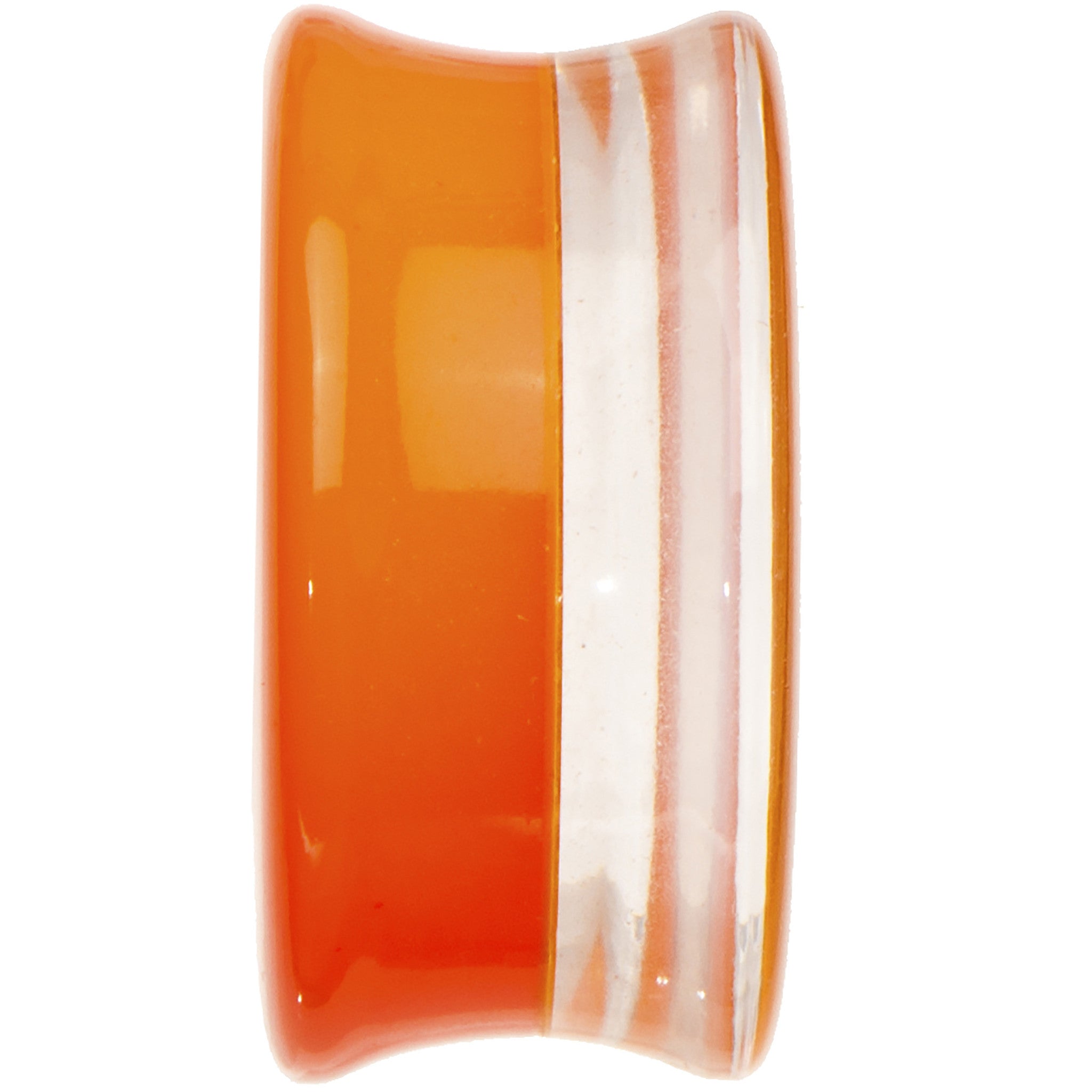 20mm Orange Neon Glitter Saddle Plug