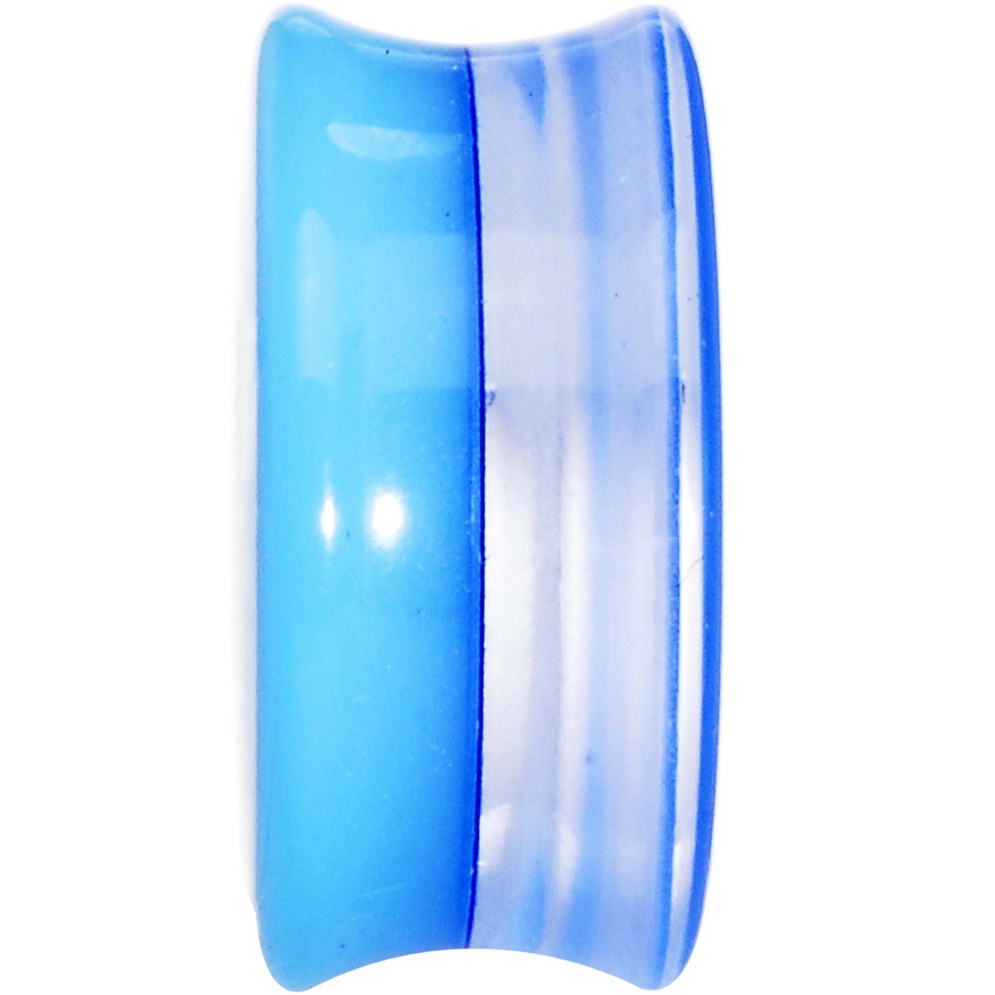 7/8 Blue Neon Glitter Saddle Plug