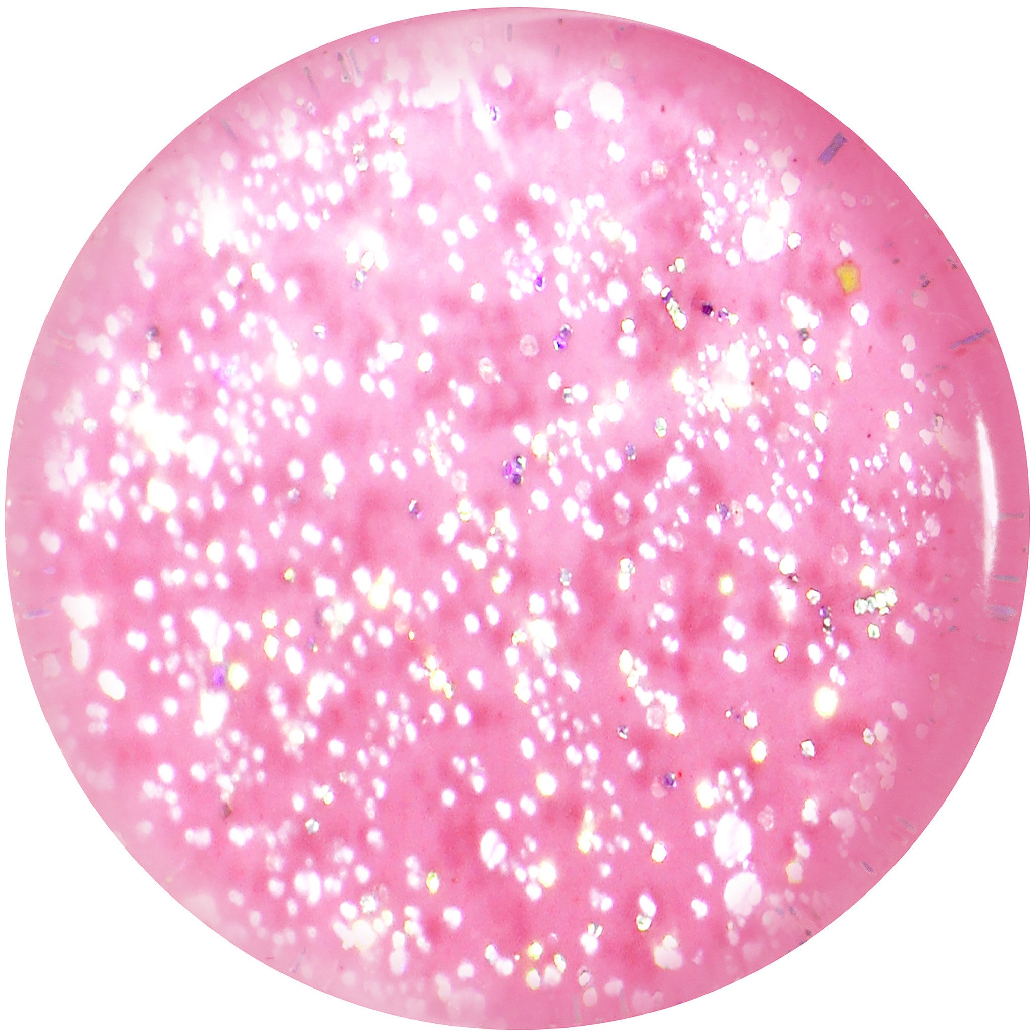 24mm Pink Neon Glitter Saddle Plug
