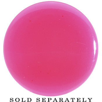 24mm Pink Neon Glitter Saddle Plug