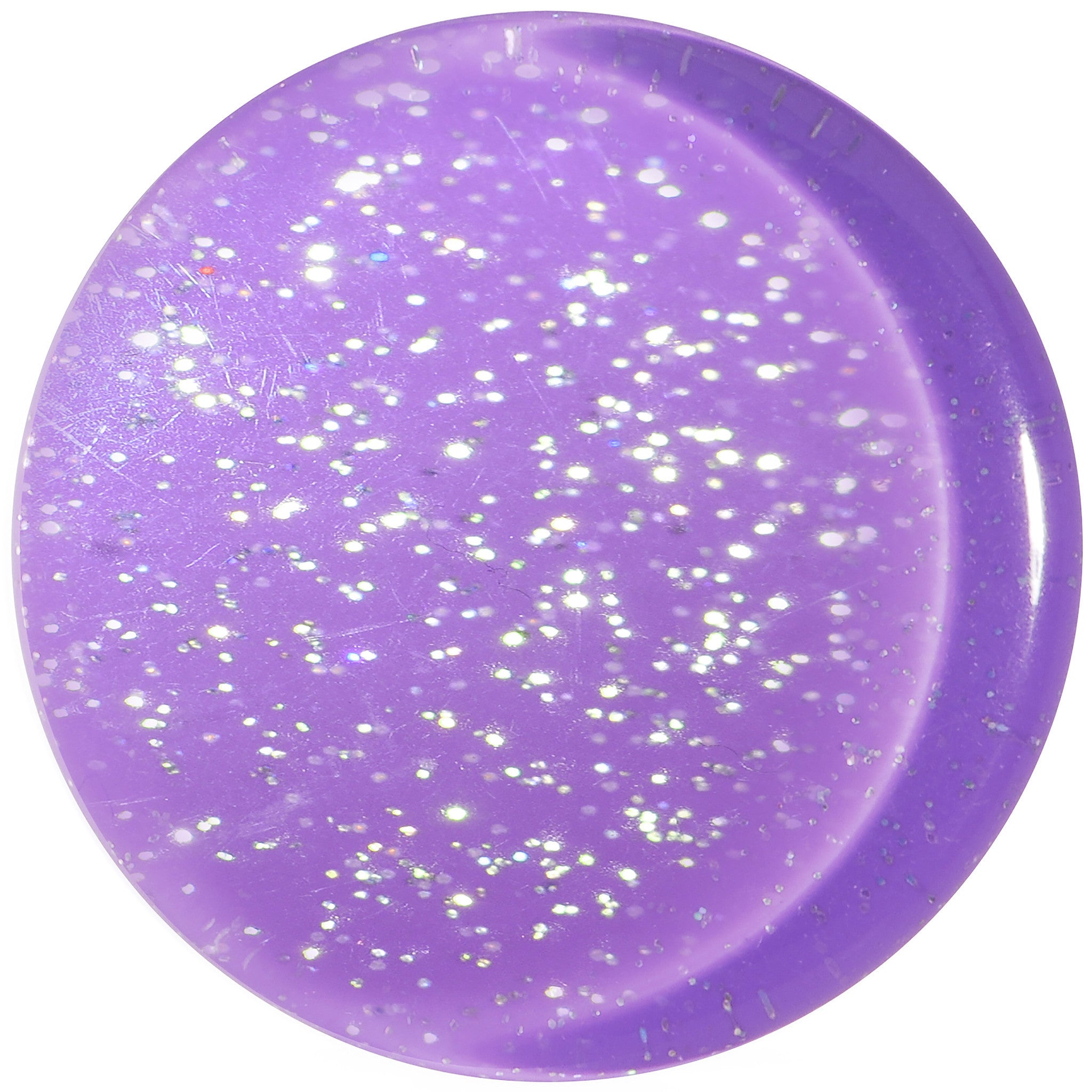 24mm Purple Neon Glitter Saddle Plug