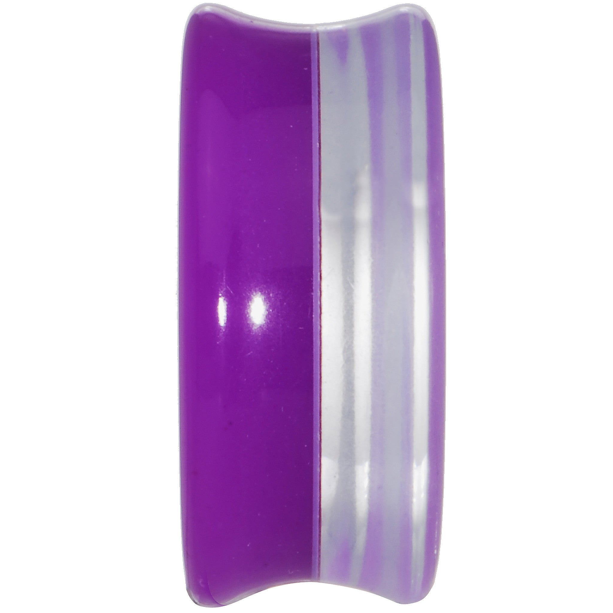 24mm Purple Neon Glitter Saddle Plug
