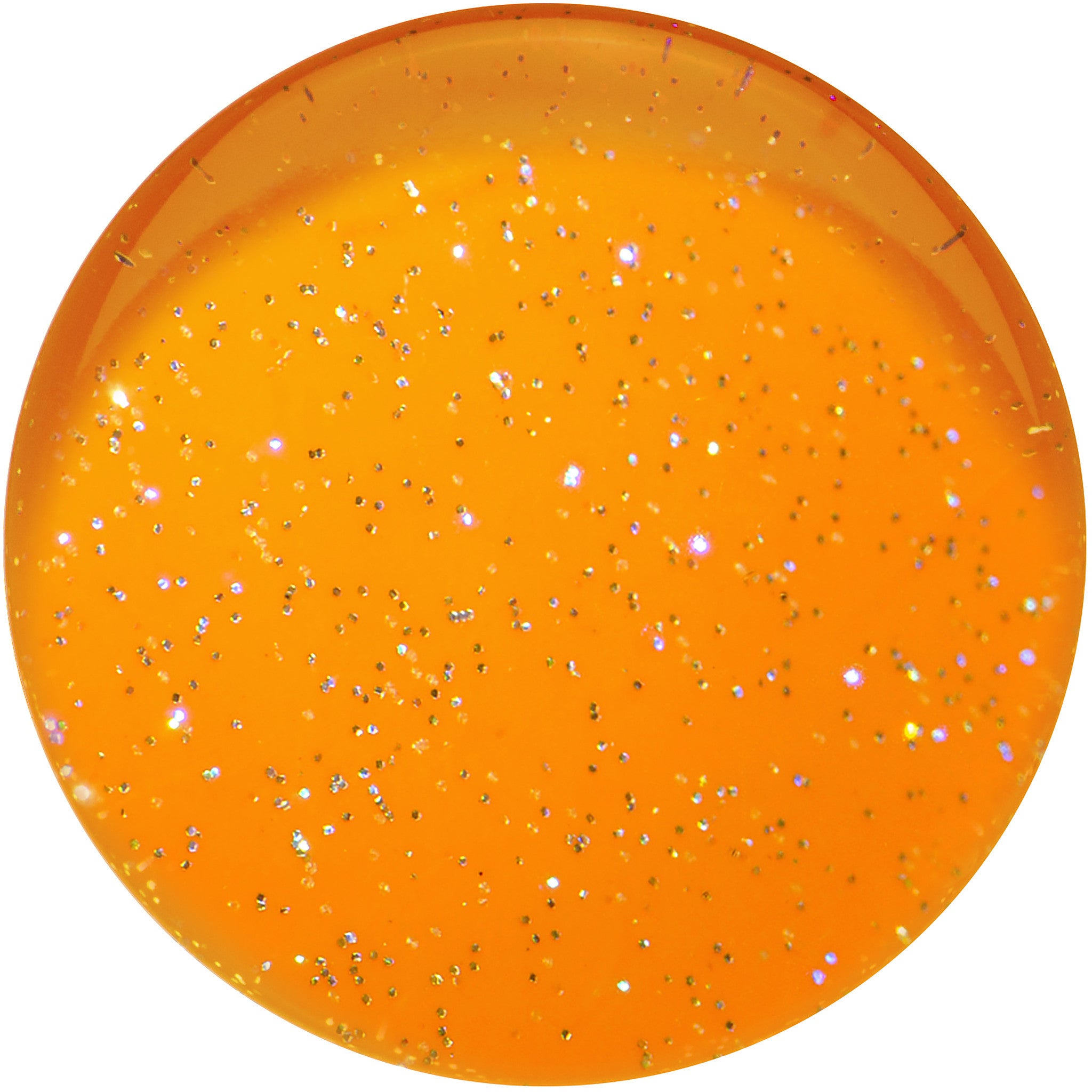 26mm Orange Neon Glitter Saddle Plug