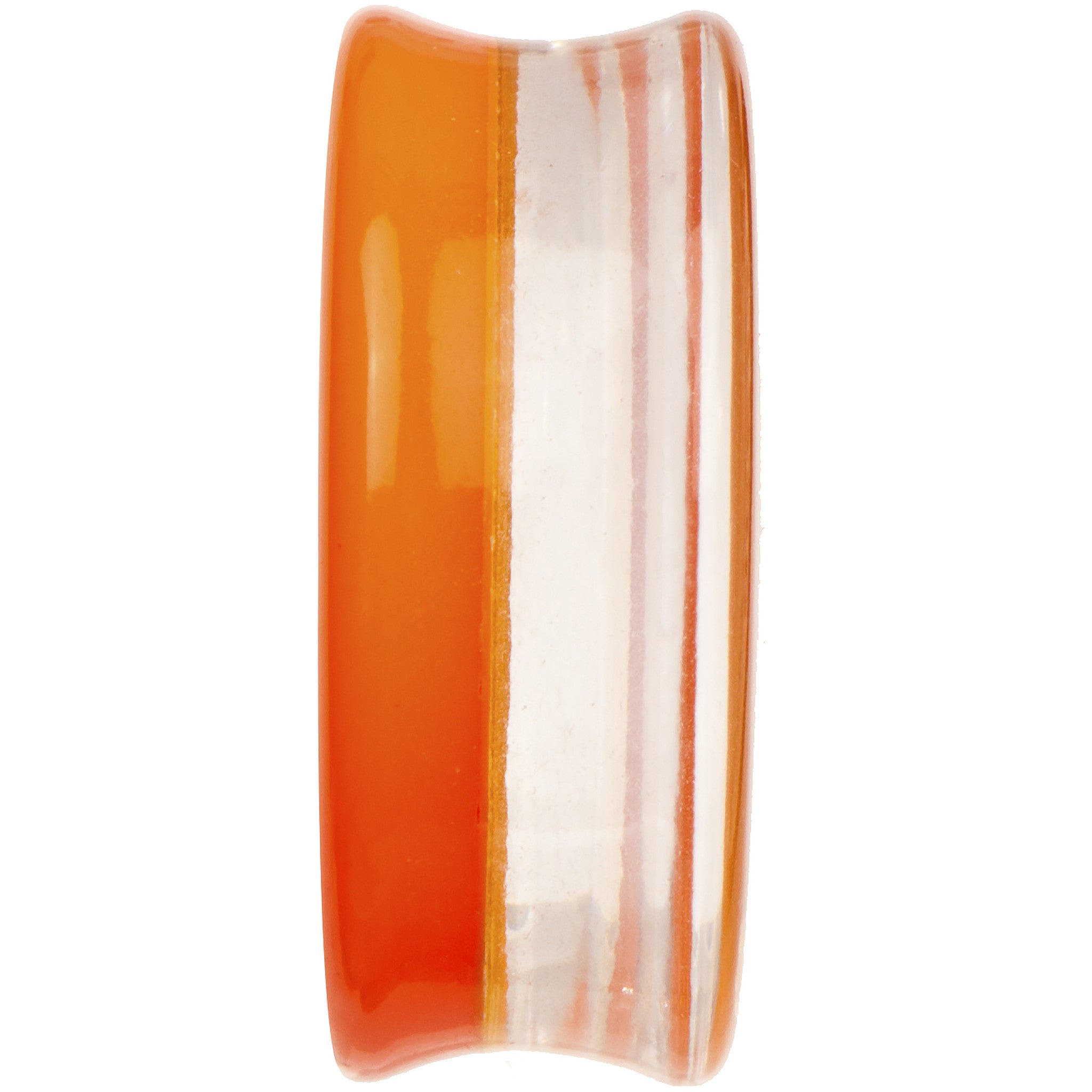 26mm Orange Neon Glitter Saddle Plug