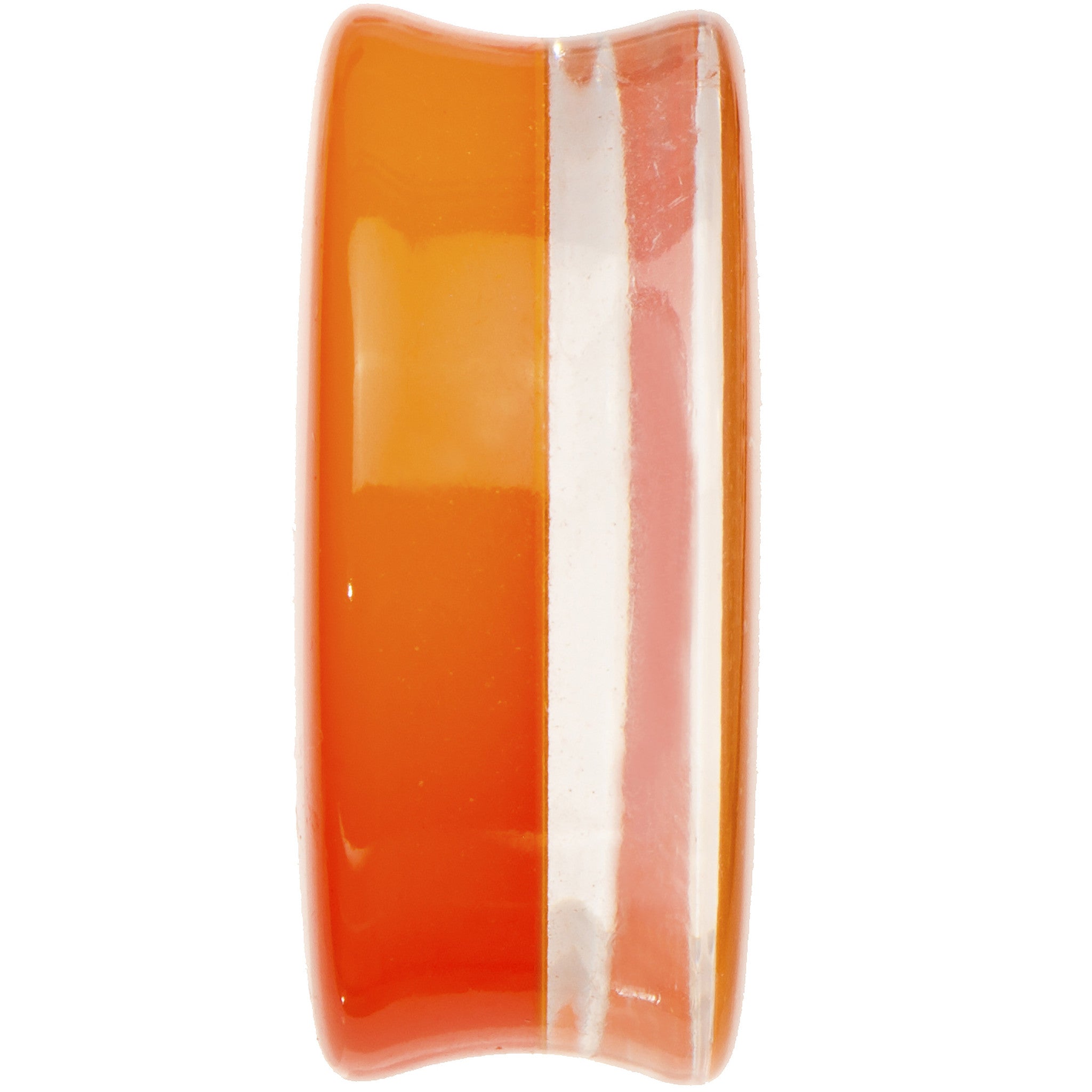 28mm Orange Neon Glitter Saddle Plug