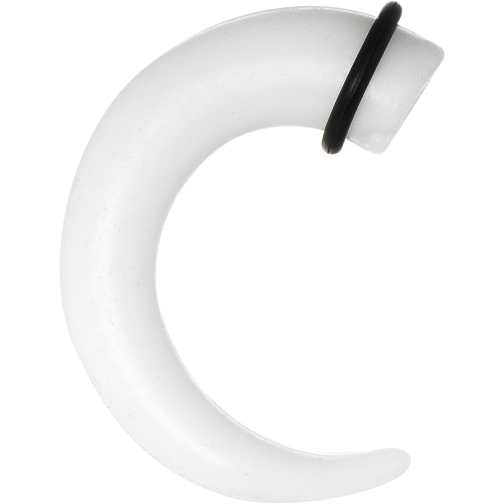 00 Gauge White Silicone Curved Taper