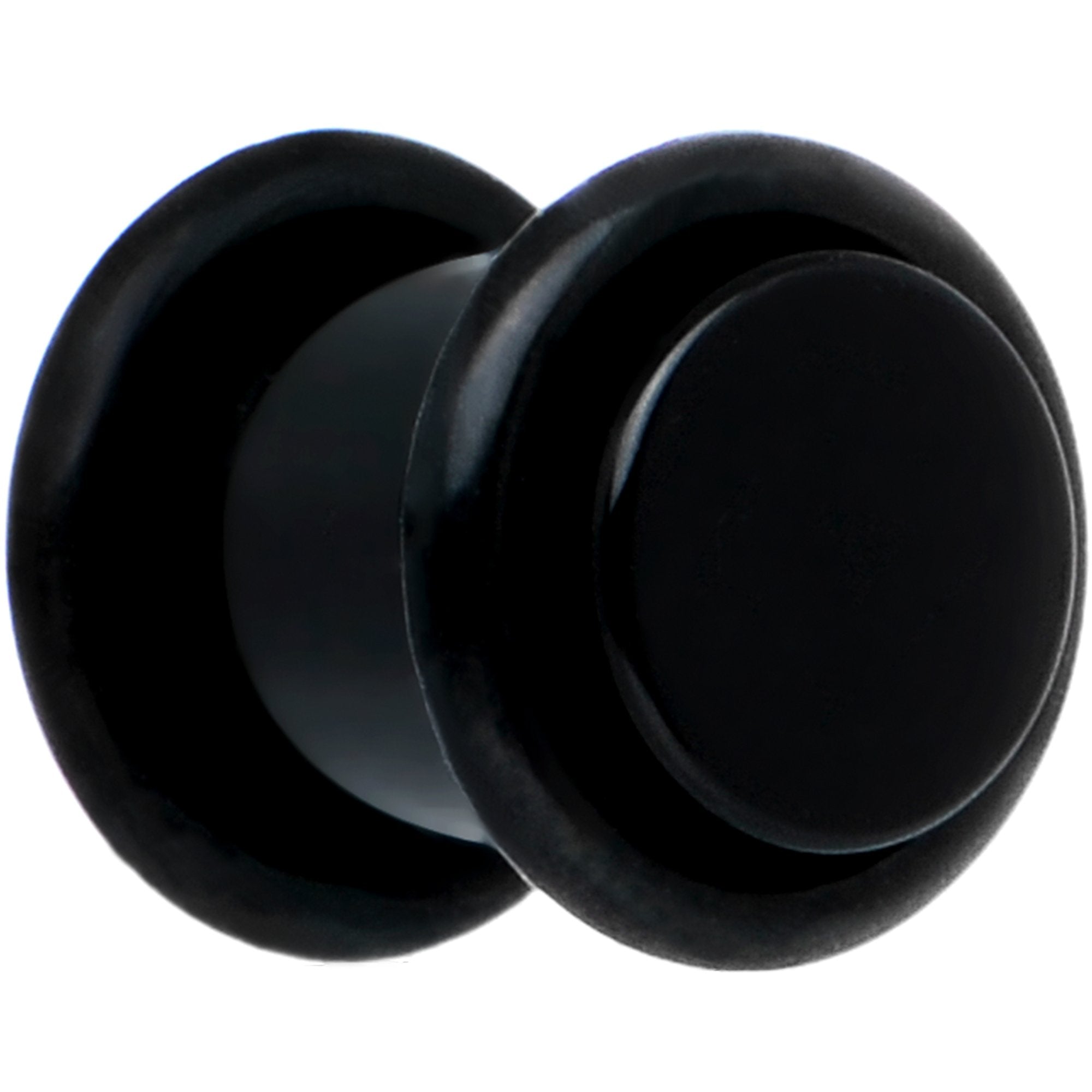 0G Black Acrylic Straight Plug Set