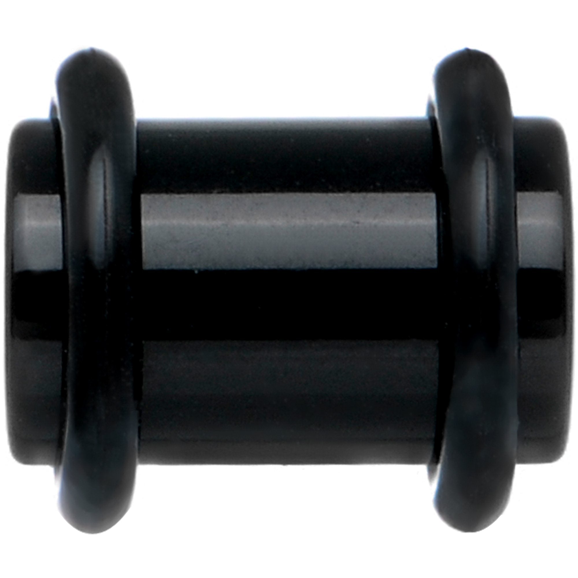 0G Black Acrylic Straight Plug Set