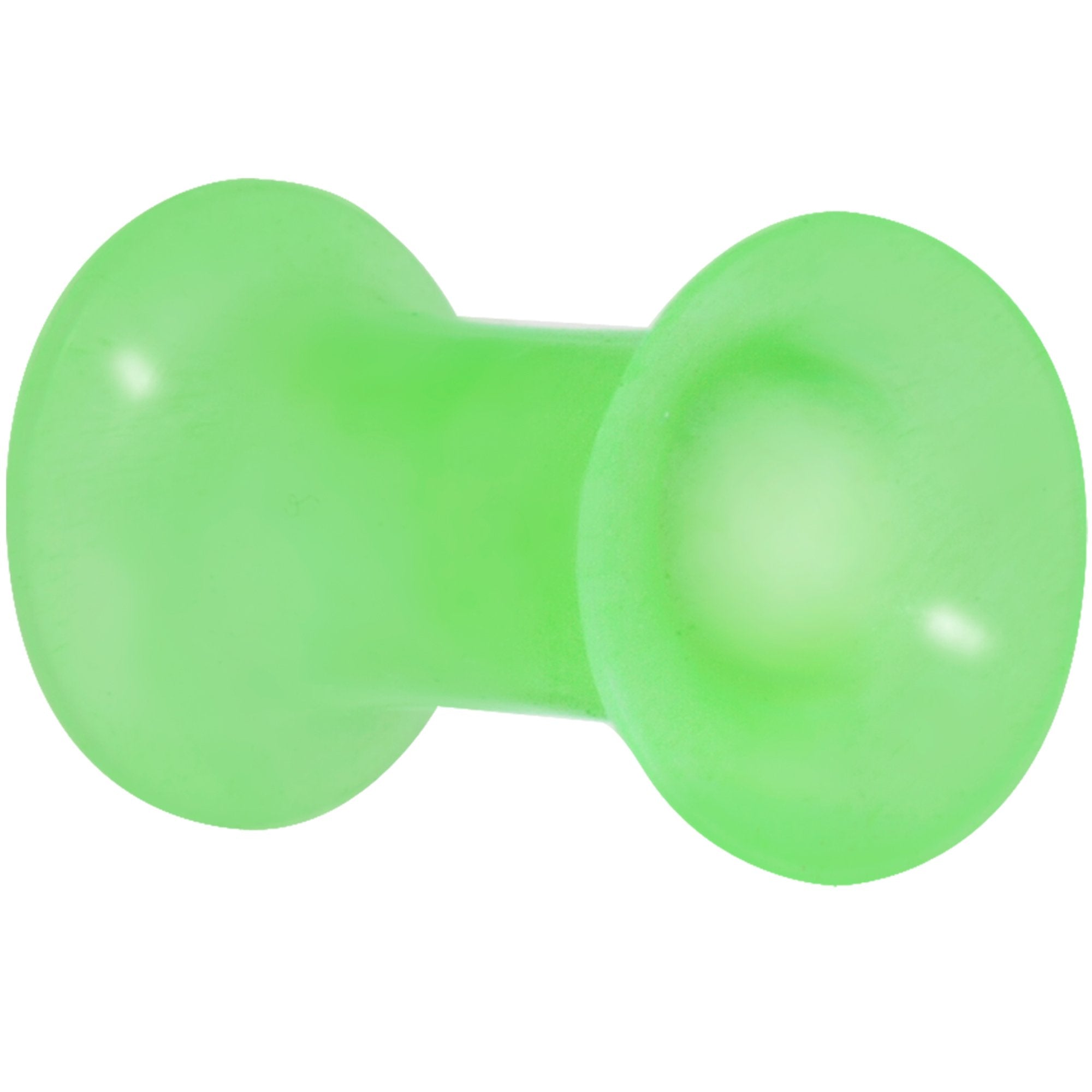4G Thin Flexible Green Silicone Double Flare Tunnel Plug Set