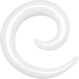 6 Gauge White Acrylic Spiral Taper