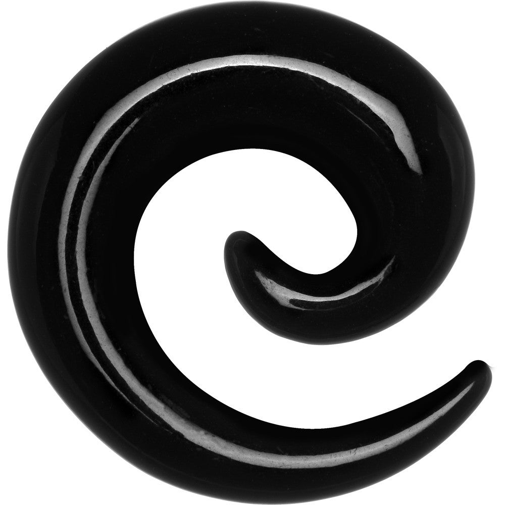 1/2 Black Acrylic Spiral Taper