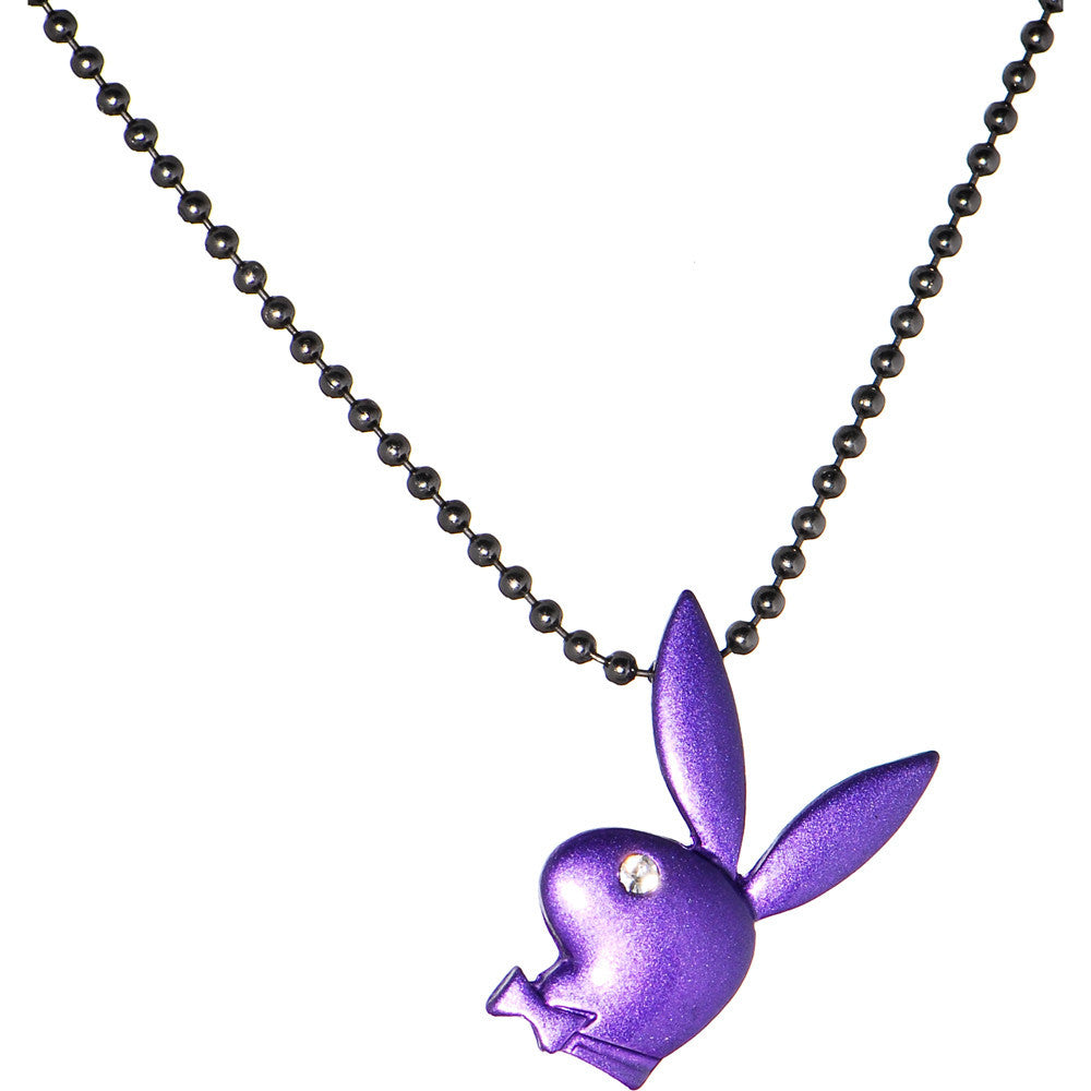 Playboy Bunny Purple Charm Necklace