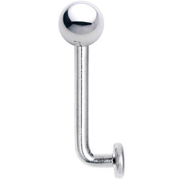 14G 5mm Steel Ball Vertical Hood Piercing - 3/8 2.5mm Rise