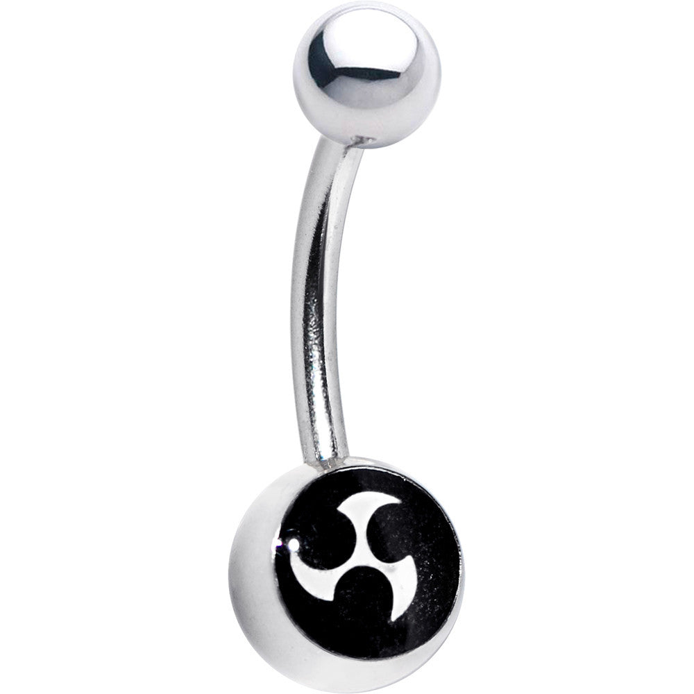 Stainless Steel Okinawa Logo Belly Ring