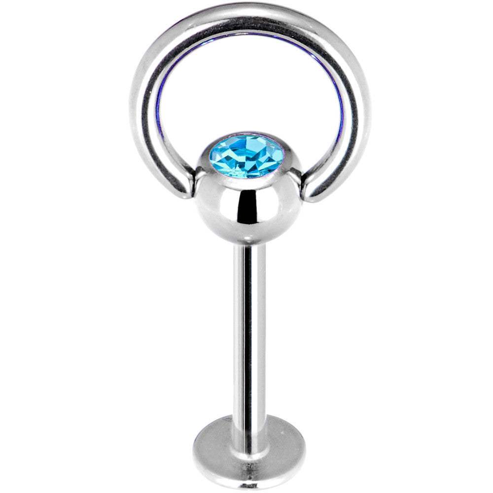 16G Steel Aqua Gem Door Knocker Labret Monroe