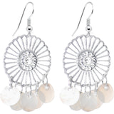 Silver Shade and Hammershell Earrings
